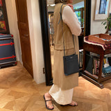 [French calf]<br>Box sacoche L<br>color: navy