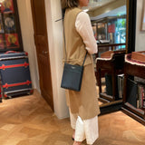 [French calf]<br>Box sacoche L<br>color: navy