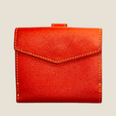 [フレンチカーフ]<br>ホックアップウォレット<br>color：オレンジ