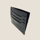 [French Calf x Croco Pattern] <br>Mini -snap wallet<br>Color: Navy x Navy