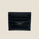 [French Calf x Croco Pattern] <br>Mini -snap wallet<br>Color: Navy x Navy