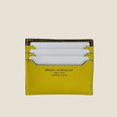 [Croco pattern x French calf] <br>Mini -snap wallet<br>color: Khaki x lemon