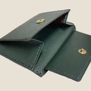 [Croco pattern x French calf] <br>Mini -snap wallet<br>color: Black x dark green