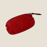 [カラークロコダイル]<br>スマートコインケース<br>color：レッド
