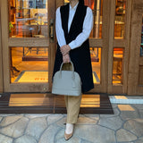 [Shrink leather] <br>round shoulders<br>color: taupe