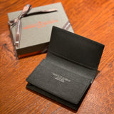 [French calf] <br>Thread gusset card case<br>color: black
