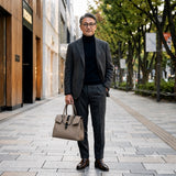 [シュリンクレザー×クロコパターンレザー]<br>ヴォヤージュMバッグ<br>color：トープ