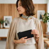 [French calf] <br>L zip long wallet<br>color: black