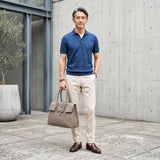 [Taurillon Lagoon x Crocodile]<br>Voyage L bag<br>color: taupe x taupe