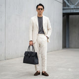 [Shrink leather x croco pattern leather]<br>Voyage L bag<br>color: black