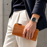 [Persimmon tangy dyed] <br>L zip long wallet