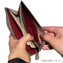 [カラークロコダイル] <br>Lジップロングウォレット<br>color：グレー<br>【受注生産】