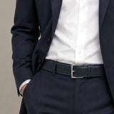 [フレンチカーフ] <br>35mmベルト<br>color：ネイビー