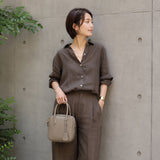 [シュリンクレザー]<br>ポストマンミニショルダー<br>color：トープ