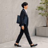 [シュリンクレザー]<br>トゥティトートバッグ<br>color：ネイビー