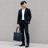 [French calf] <br>palest tote bag<br>color: navy