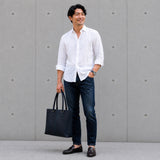 [French calf] <br>palest tote bag<br>color: navy