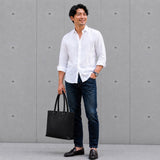 [French calf] <br>palest tote bag<br>color: black