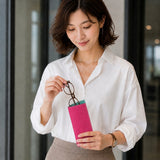 [French calf] <br>glasses case<br>color: magenta pink