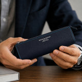 [French calf]<br>zipper pencil case<br>color: navy