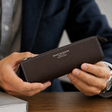 [French calf]<br>zipper pencil case<br>color: dark brown
