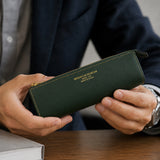 [French calf]<br>zipper pencil case<br>color: dark green