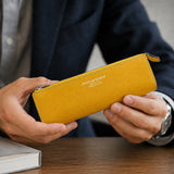 [French calf]<br>zipper pencil case<br>color: yellow