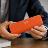 [French calf]<br>zipper pencil case<br>color: orange