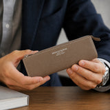 [French calf]<br>zipper pencil case<br>color: taupe