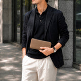 [French calf] <br>L zip long wallet<br>color: taupe