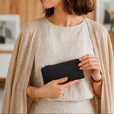 [French calf] <br>L zip long wallet<br>color: black