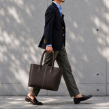 [French calf] <br>Royal M tote bag<br>color: dark brown
