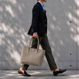[French calf] <br>Royal M tote bag<br>color: taupe