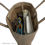 [シュリンクレザー]<br>トゥティトートバッグ<br>color：ネイビー