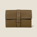 [French calf] <br>Belt card case<br>color: Tope