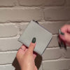 [Croc pattern leather] <br>Half L zip wallet<br>color: black