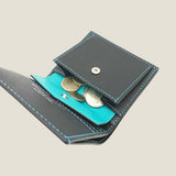 [French calf] <br>mini international wallet<br>color: navy