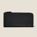 [French calf] <br>L Zip long wallet<br>color: Black