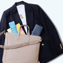 [French calf] <br>Long wallet with belt<br>Color: Navy x Turquoise Stitch<br>[Made to order]