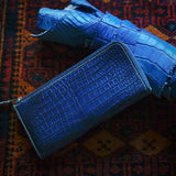 [Indigo dyed crocodile] <br>L zip long wallet<br>[Made to order]