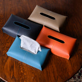 [French calf] <br>box tissue cover<br>color: Jean blue