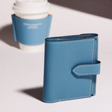 [フレンチカーフ]<br>ホックアップウォレット<br>color：ジーンブルー