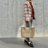 [French calf] <br>Royal M tote bag<br>color: taupe