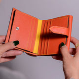 [French calf]<br>hookup wallet<br>color: orange