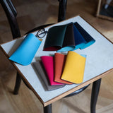[French calf] <br>glasses case<br>color: Jean blue