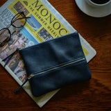 [French calf] <br>Pouch M<br>color: navy