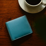 [French calf]<br>international wallet<br>color: Jean blue
