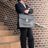 [French calf] <br>2 knob kabuse bag<br>color: navy<br>[Made to order]