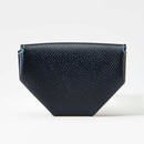 [French calf] <br>Snap coin case<br>Color: Navy x Turquoise Stitch