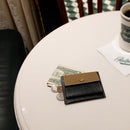 [French calf] <br>Mini -snap wallet<br>Color: Tope x Dark Green